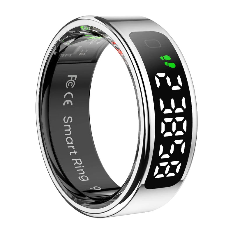 Danoz SmartRings - Smart Ring with Display Screen and Touch, Wireless USB Charging, Health Manager, 5 ATM Waterproof For Men and Women - danozdirect