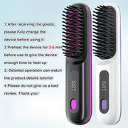 Danoz SmartStyler Cordless Hair Straightener Brush: USB Rechargeable, Dual 2000mAh batteries for long - lasting power, fast heating, creates smooth styles anytime, anywhere. - danozdirect
