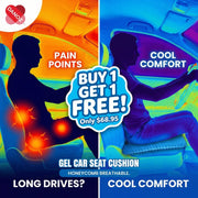 Danoz SofterSeater - Gel Breathable Honeycomb Design For any hard seat - Car, Home, Office - Free Covers - Buy 1 Get 1 Free! - danozdirect