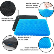 Danoz SofterSeater - Gel Breathable Honeycomb Design For any hard seat - Car, Home, Office - Free Covers - Buy 1 Get 1 Free! - danozdirect