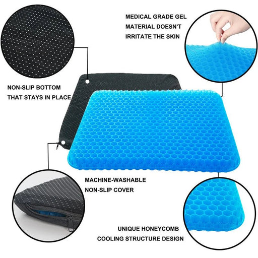 Danoz SofterSeater - Gel Breathable Honeycomb Design For any hard seat - Car, Home, Office - Free Covers - Buy 1 Get 1 Free! - danozdirect
