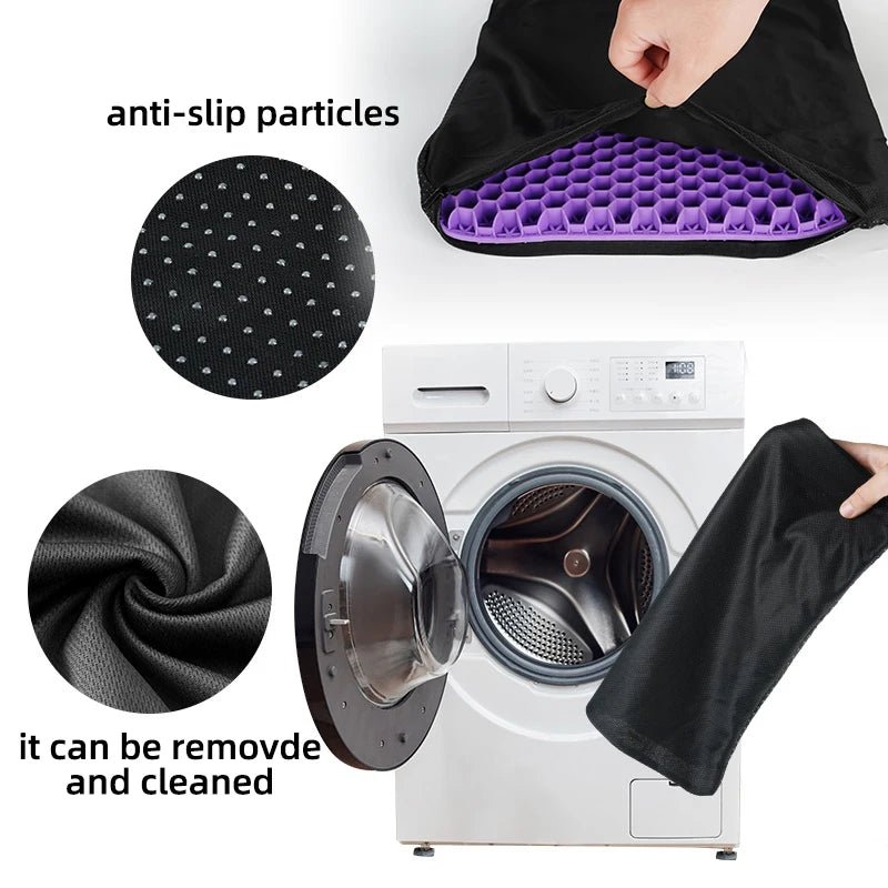 Danoz SoftSeater - Gel Seat Cushion Breathable Honeycomb Design For Pressure Relief Back Tailbone Pain - Home Office Wheelchair Chair Cars - danozdirect