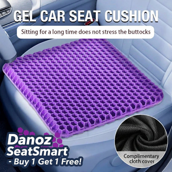 Danoz SoftSeater - Gel Seat Cushion Breathable Honeycomb Design For Pressure Relief Back Tailbone Pain - Home Office Wheelchair Chair Cars - danozdirect