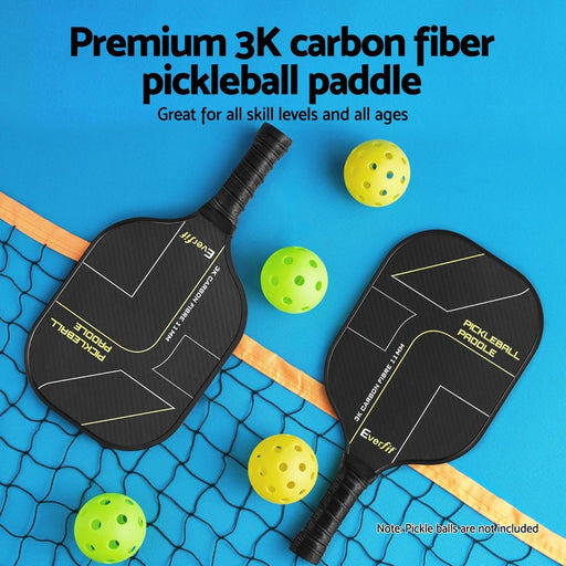 Danoz Sports - Everfit 2PCS Pickleball Paddles Set Outdoor Pickle Balls Rackets with Cover Bag Training - danozdirect