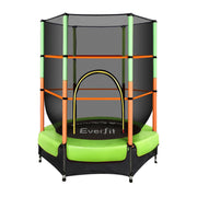Danoz Sports - Everfit 4.5FT Trampoline for Kids w/ Enclosure Safety Net Rebounder Gift Green - danozdirect