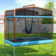 Danoz Sports - Everfit 6FT Trampoline for Kids w/ Enclosure Safety Net Swing Rectangle Orange - danozdirect