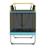 Danoz Sports - Everfit 6FT Trampoline for Kids w/ Enclosure Safety Net Swing Rectangle Yellow - danozdirect
