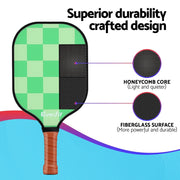 Danoz Sports - Everfit Pickleball Paddle Set Fiberglass with Balls Bag Tournament Kit 2PCS Pickle Balls Rackets - danozdirect