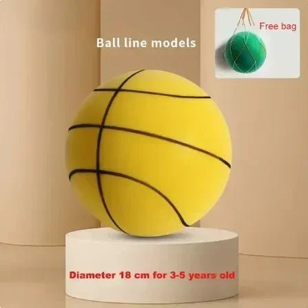 Danoz Sports - SilentBounch - Indoor Silent Basketball, High Density Foam Material Kida & Adults Ball - Free Carry Net - danozdirect