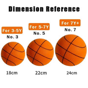 Danoz Sports - SilentBounch - Indoor Silent Basketball, High Density Foam Material Kida & Adults Ball - Free Carry Net - danozdirect