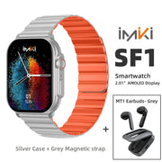 Danoz SuperSmartWatch - IMIKI SF1⌚ 2.01" AMOLED Display 1000nits BT Calling 100+ Sports Modes IP68 Business Fashion Modeling Metal - danozdirect