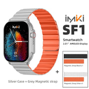 Danoz SuperSmartWatch - IMIKI SF1⌚ 2.01" AMOLED Display 1000nits BT Calling 100+ Sports Modes IP68 Business Fashion Modeling Metal - danozdirect