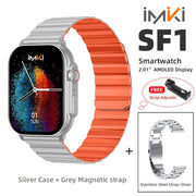 Danoz SuperSmartWatch - IMIKI SF1⌚ 2.01" AMOLED Display 1000nits BT Calling 100+ Sports Modes IP68 Business Fashion Modeling Metal - danozdirect