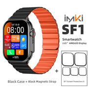 Danoz SuperSmartWatch - IMIKI SF1⌚ 2.01" AMOLED Display 1000nits BT Calling 100+ Sports Modes IP68 Business Fashion Modeling Metal - danozdirect