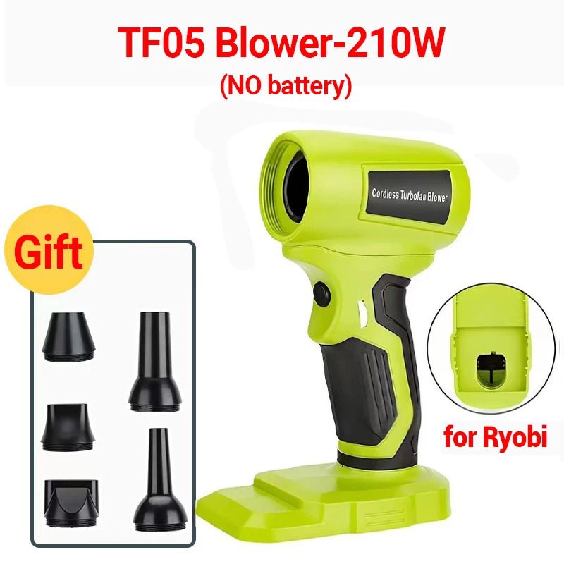 Danoz Tools - Mini Jet Blower Portable Violent Turbo Fan For Makita/Dewalt/Milwaukee/Bosch/Ryobi 18V 20V Li - ion Battery Wireless Handheld Fan - danozdirect
