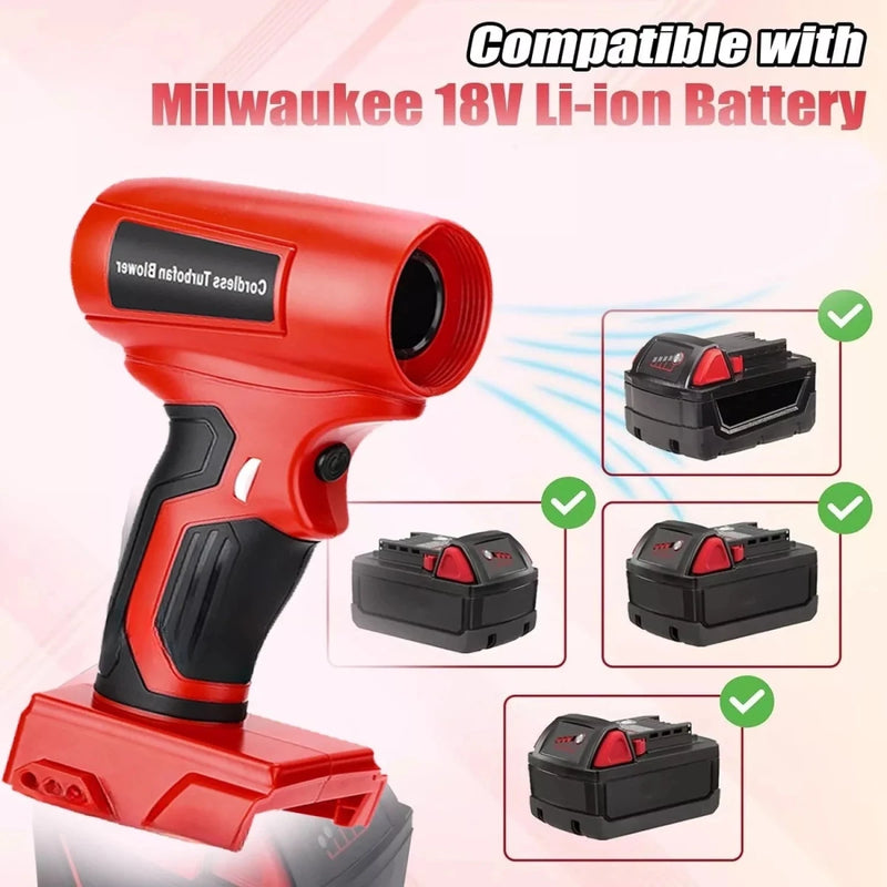 Danoz Tools - Mini Jet Blower Portable Violent Turbo Fan For Makita/Dewalt/Milwaukee/Bosch/Ryobi 18V 20V Li - ion Battery Wireless Handheld Fan - danozdirect
