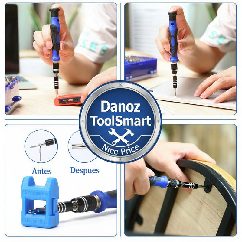 Danoz Tools - Professional 140 - in - 1 Precision Screwdriver Repair Tool Kit in Portable Oxford Bag(blue) - danozdirect