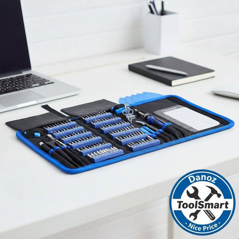 Danoz Tools - Professional 140 - in - 1 Precision Screwdriver Repair Tool Kit in Portable Oxford Bag(blue) - danozdirect