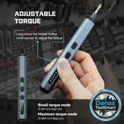 Danoz ToolSmart - 68 in 1 USB Rechargeable Screwdriver Set 5 Torque Settings Precision Power Tool Magnetic Screw Driver Bits for iPhone Glasses Watch PC - danozdirect