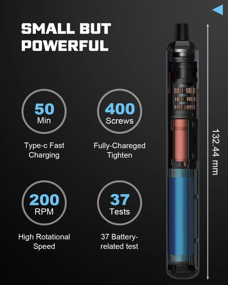 Danoz ToolSmart - 68 in 1 USB Rechargeable Screwdriver Set 5 Torque Settings Precision Power Tool Magnetic Screw Driver Bits for iPhone Glasses Watch PC - danozdirect