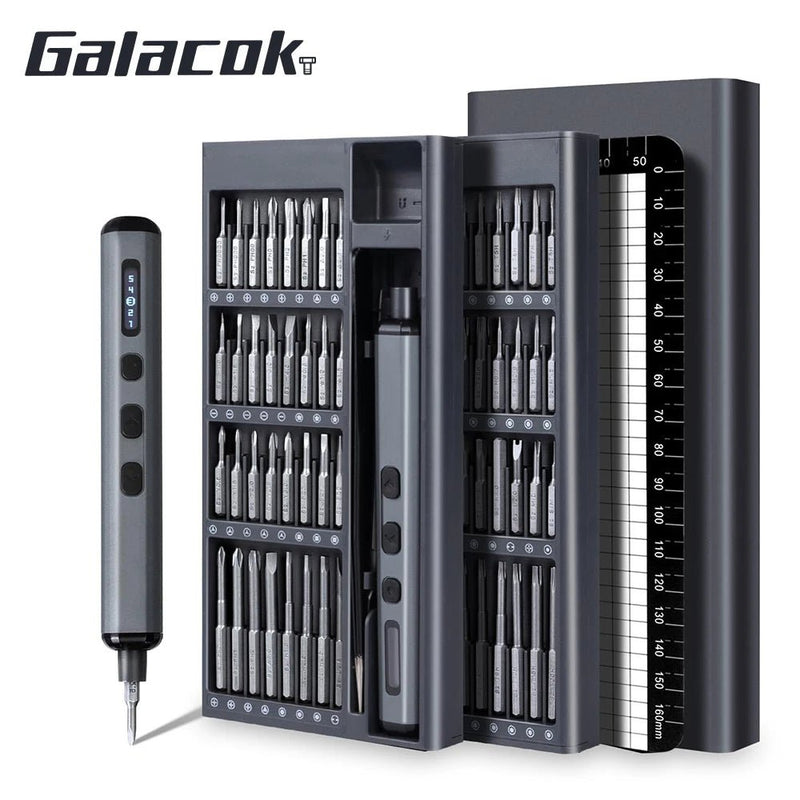 Danoz ToolSmart - 68 in 1 USB Rechargeable Screwdriver Set 5 Torque Settings Precision Power Tool Magnetic Screw Driver Bits for iPhone Glasses Watch PC - danozdirect