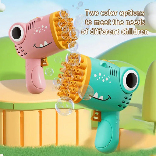 Danoz Toys - 40 Hole Dinosaur Bubble Handheld Bubble Machine, Electric Bubble Gun Outdoor Wedding Party Toy(without Bubble Water) - danozdirect