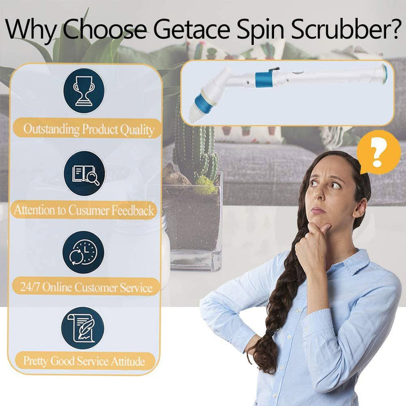 Danoz TurboScrub, Advanced USB rechargeable cordless spin scrubber. Powerful Turbo - Spin technology - Free Postage - danozdirect