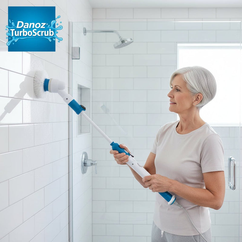 Danoz TurboScrub, Advanced USB rechargeable cordless spin scrubber. Powerful Turbo - Spin technology - Free Postage - danozdirect