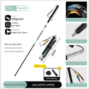 Danoz Ultralight Carbon Fiber Foldable Trail Running & Hiking Pole(blue Recommended height range 165 - 175cm) - danozdirect