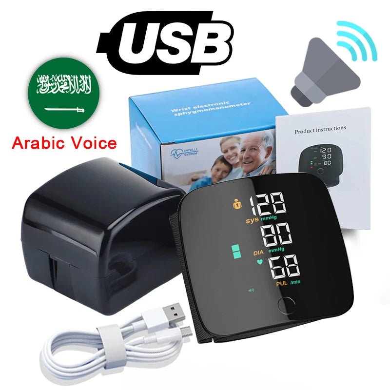 Danoz USB chargeable Wrist Blood Pressure Monitor! fun, fast, and handy digital tensiometer gives you quick, accurate readings! - danozdirect
