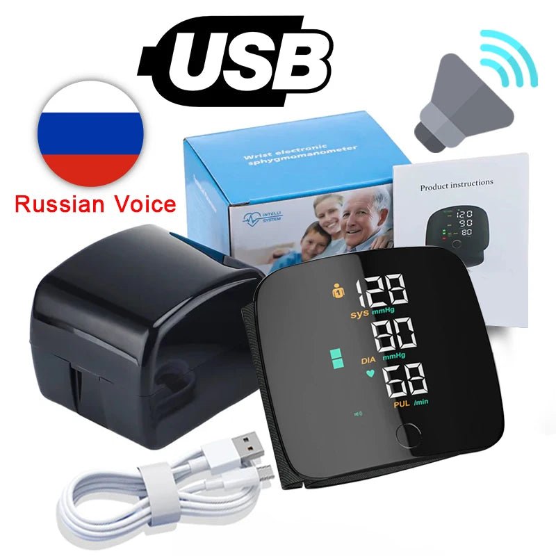 Danoz USB chargeable Wrist Blood Pressure Monitor! fun, fast, and handy digital tensiometer gives you quick, accurate readings! - danozdirect
