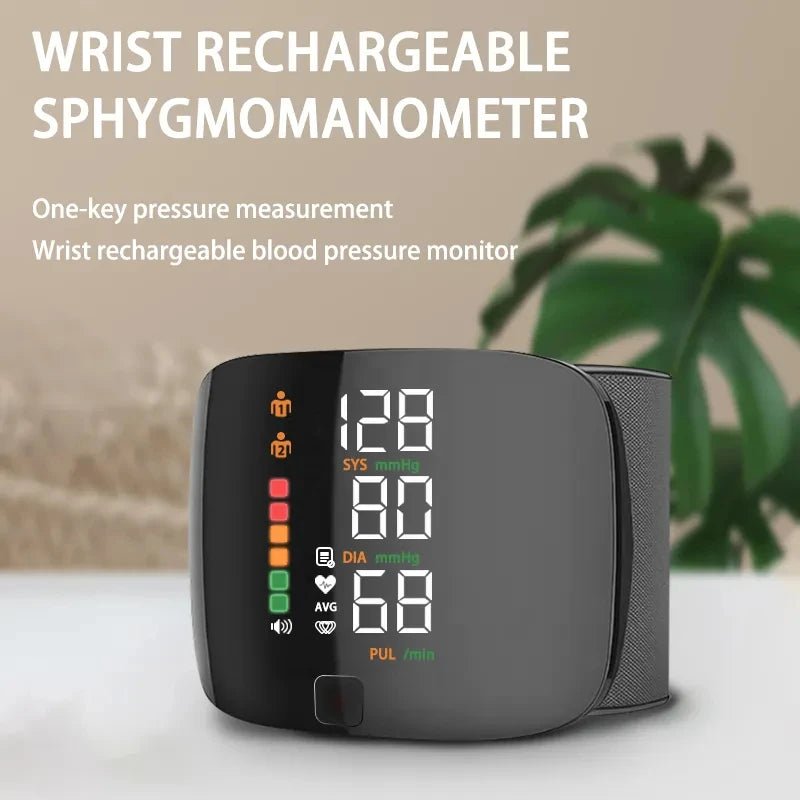 Danoz USB chargeable Wrist Blood Pressure Monitor! fun, fast, and handy digital tensiometer gives you quick, accurate readings! - danozdirect