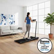 Danoz WalkAbout Treadmill Electric Walking Pad Under Desk Home Gym Fitness 380mm Black - danozdirect
