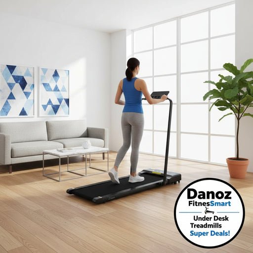 Danoz WalkAbout Treadmill Electric Walking Pad Under Desk Home Gym Fitness 380mm Black - danozdirect
