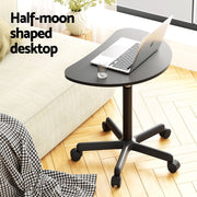 Danoz WorkWise - Laptop Desk Portable Height Adjustable Table Caster Wheels 60CM Black - danozdirect