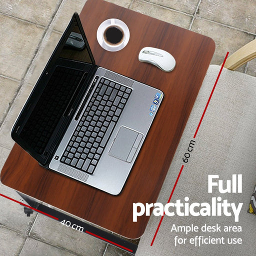 Danoz WorkWise Laptop Desk Table Adjustable 60CM Dark Wood - Free Postage! - danozdirect