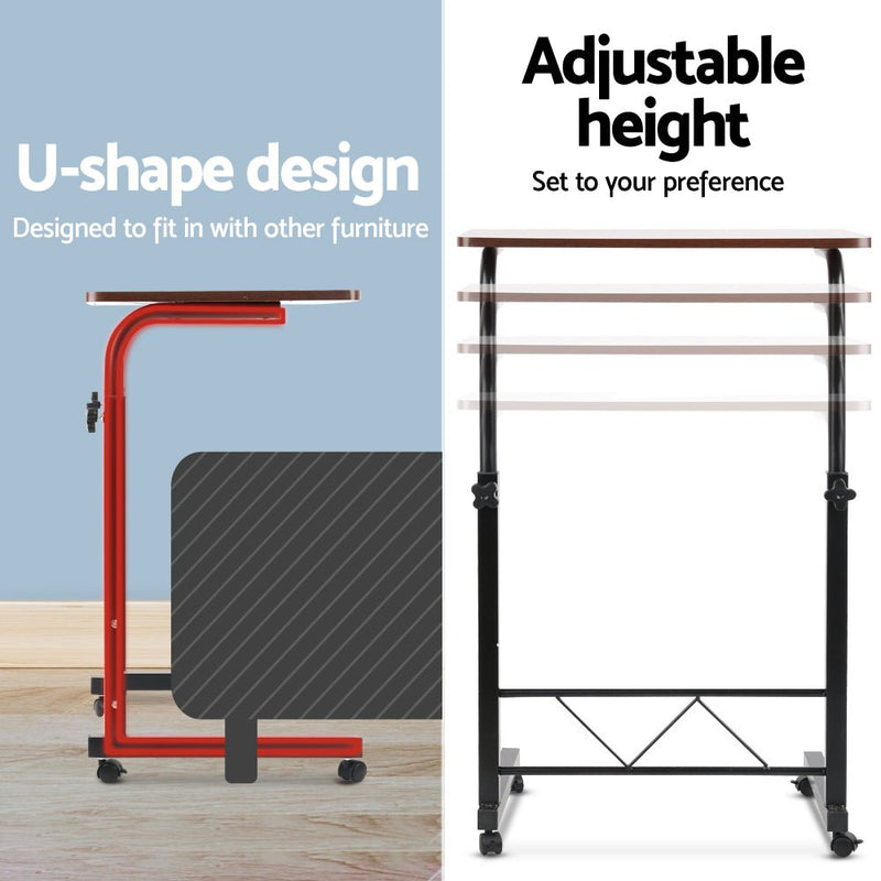 Danoz WorkWise Laptop Desk Table Adjustable 60CM Dark Wood - Free Postage! - danozdirect