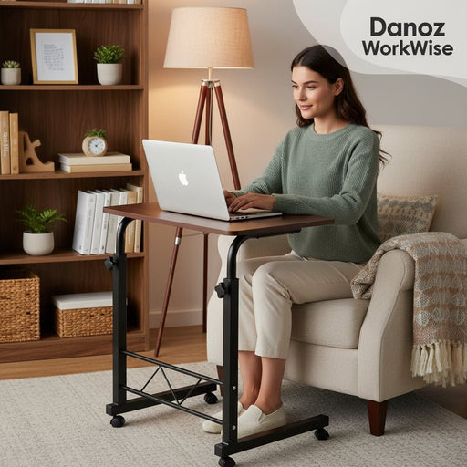 Danoz WorkWise Laptop Desk Table Adjustable 60CM Dark Wood - Free Postage! - danozdirect