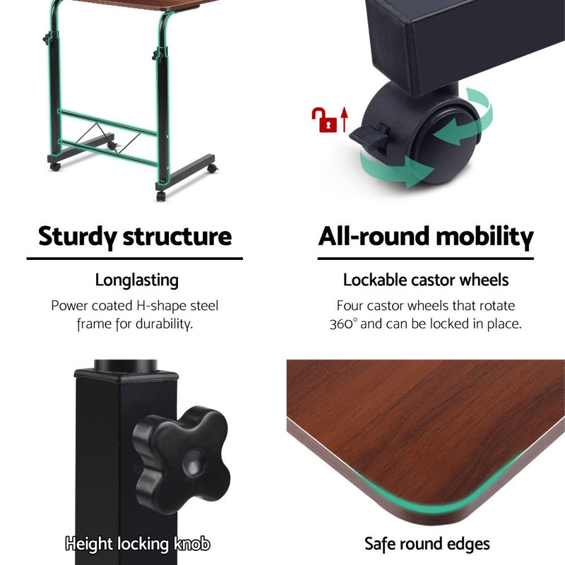Danoz WorkWise Laptop Desk Table Adjustable 60CM Dark Wood - Free Postage! - danozdirect