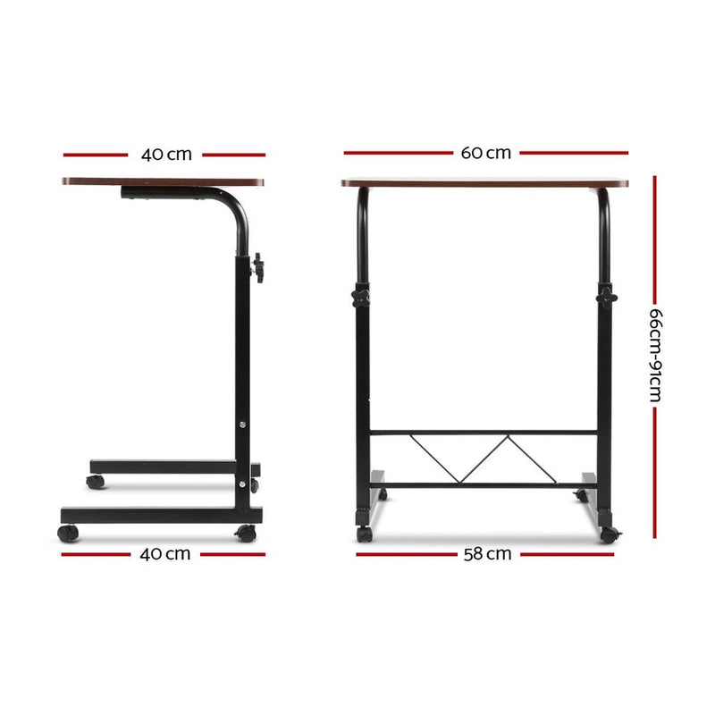 Danoz WorkWise Laptop Desk Table Adjustable 60CM Dark Wood - Free Postage! - danozdirect