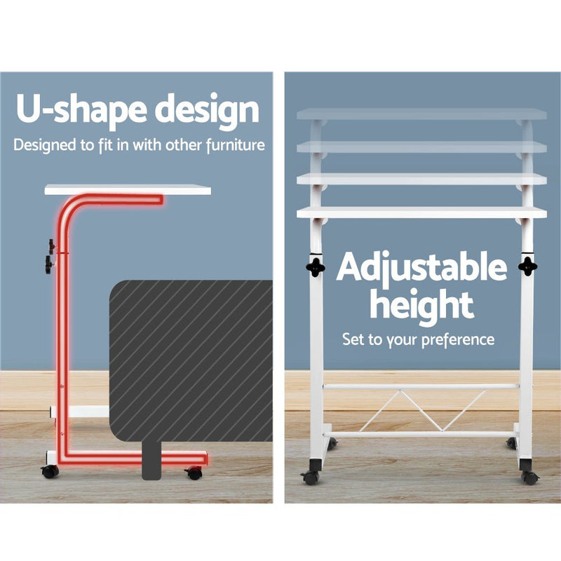 Danoz WorkWise - Laptop Desk Table Adjustable 60CM White - Free Postage! - danozdirect