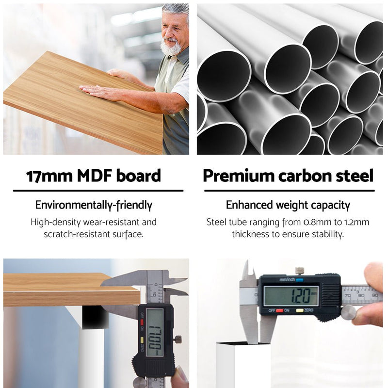 Danoz WorkWise - Laptop Desk Table Adjustable Light Wood 80CM - Sit or Stand - Free Postage! - danozdirect