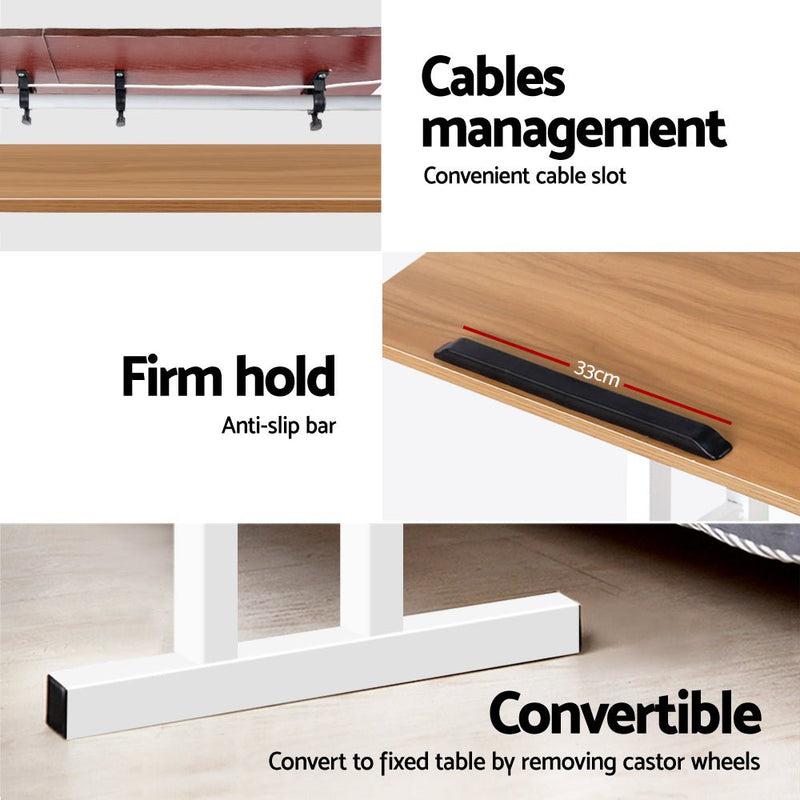 Danoz WorkWise - Laptop Desk Table Adjustable Light Wood 80CM - Sit or Stand - Free Postage! - danozdirect