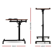 Danoz WorkWise Laptop Desk Table with Fan Cooling Walnut 60CM - Free Postage! - danozdirect