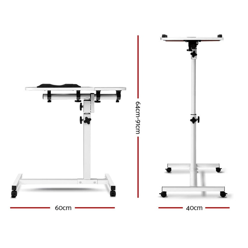 Danoz WorkWise - Laptop Desk Table with Fan Cooling White 60CM - Free Postage! - danozdirect