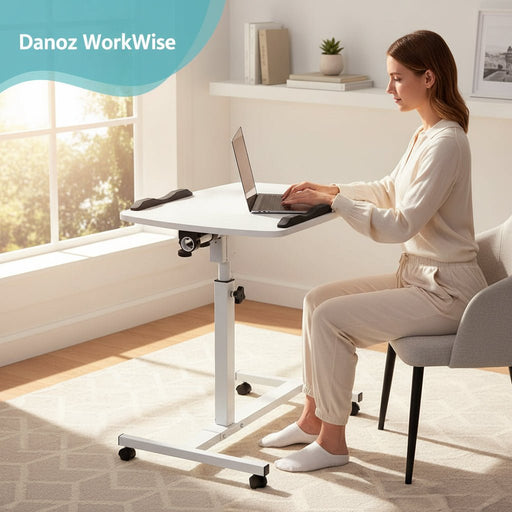 Danoz WorkWise - Laptop Desk Table with Fan Cooling White 60CM - Free Postage! - danozdirect