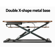 Danoz WorkWise - Standing Desk Riser Height Adjustable Rustic Brown 80CM - Free Postage! - danozdirect