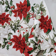 Danoz Xmas🎅 100% Cotton Ashdene Poinsettia Festive Christmas Holiday Tablecloth 150 x 300 cm - danozdirect