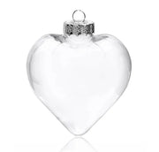Danoz Xmas - 20 Pack Iridescent Glass Heart Ornaments Fillable Baubles for Christmas Party Wedding DIY Craft Decorations - danozdirect