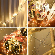 Danoz Xmas - 300 LED Warm White Fairy String Lights, 9m Green Wire, Battery - Operated, IP44 Waterproof with Timer for Christmas Decor (Batteries Not Included) - danozdirect